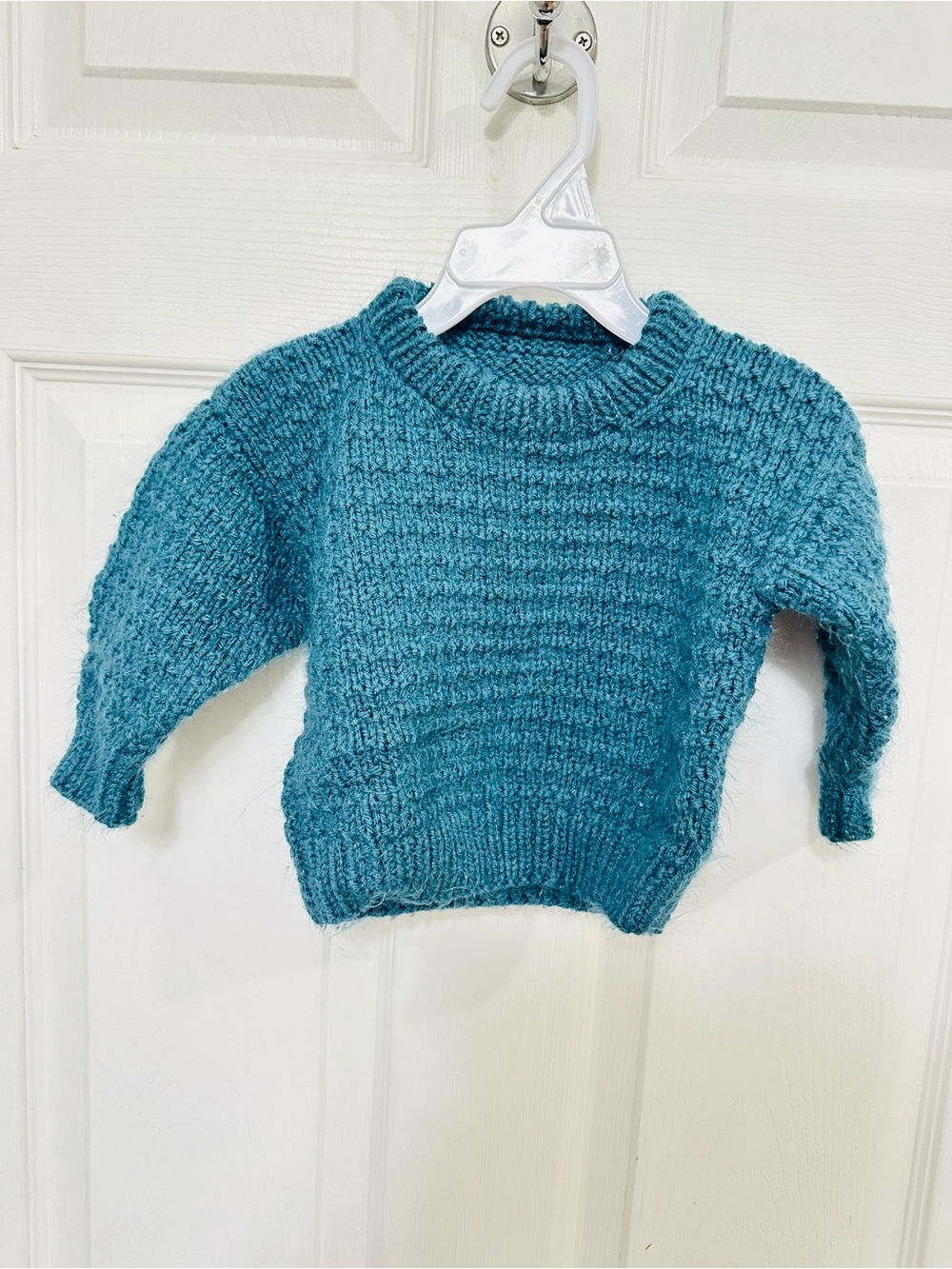 Chunky Teal Knit Sweater - Cozy Crewneck